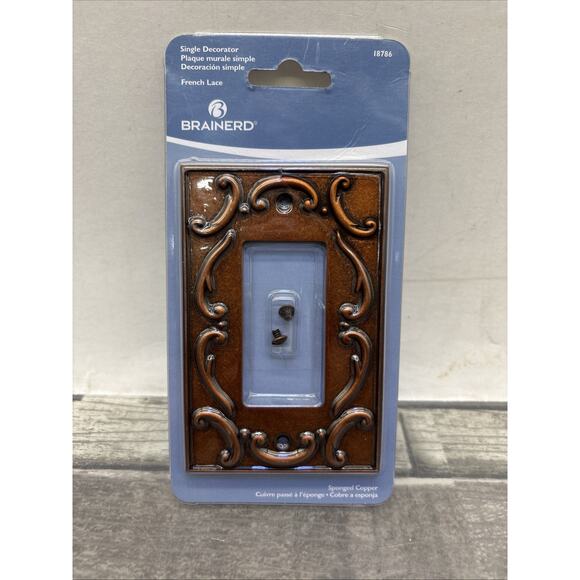 Brainerd 18786 Copper French Lace Single Rocker GFCI Switch Wall Plate {15} - Picture 2 of 11